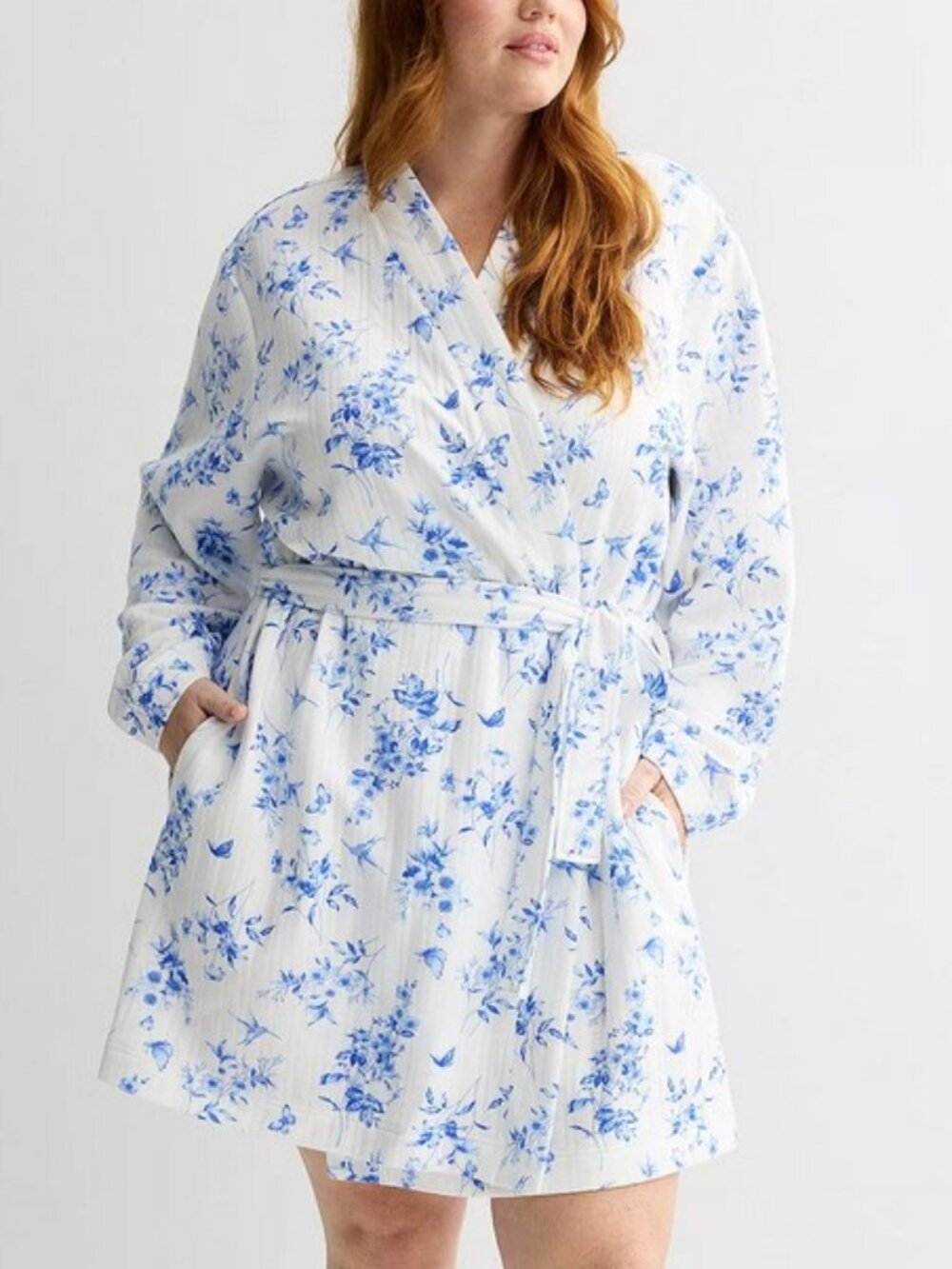 Croft & Barrow Quilted Wrap Robe 1X